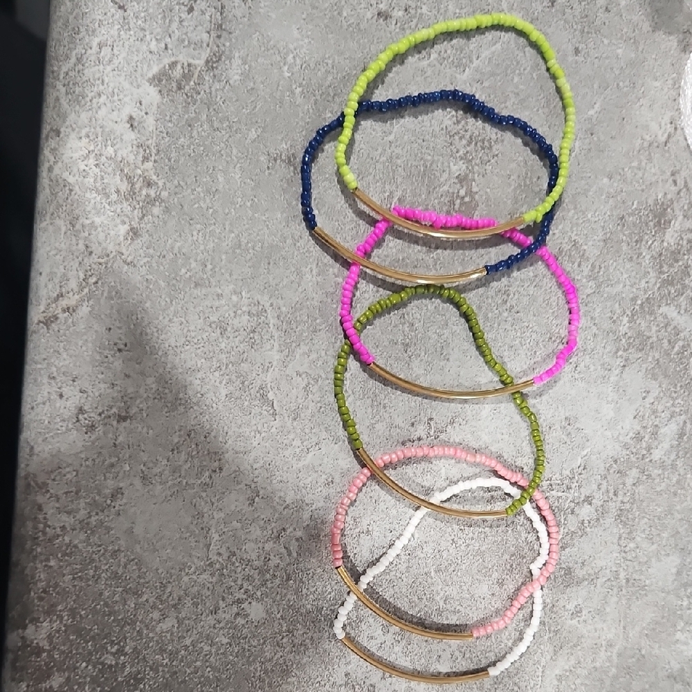Colorful Beaded Bracelets Set